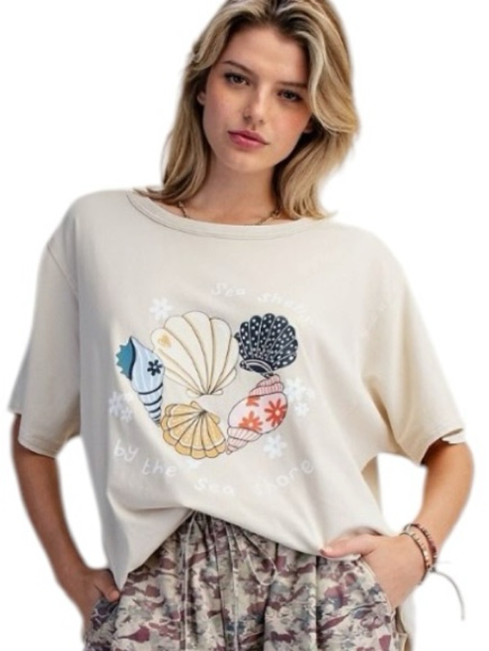 0370:  EASEL NWT TOP KHAKI (H17)